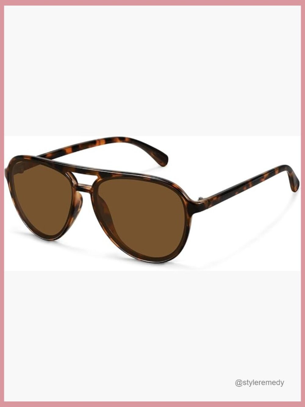Retro Aviator Sunglasses UV400 Protection Plastic Frame